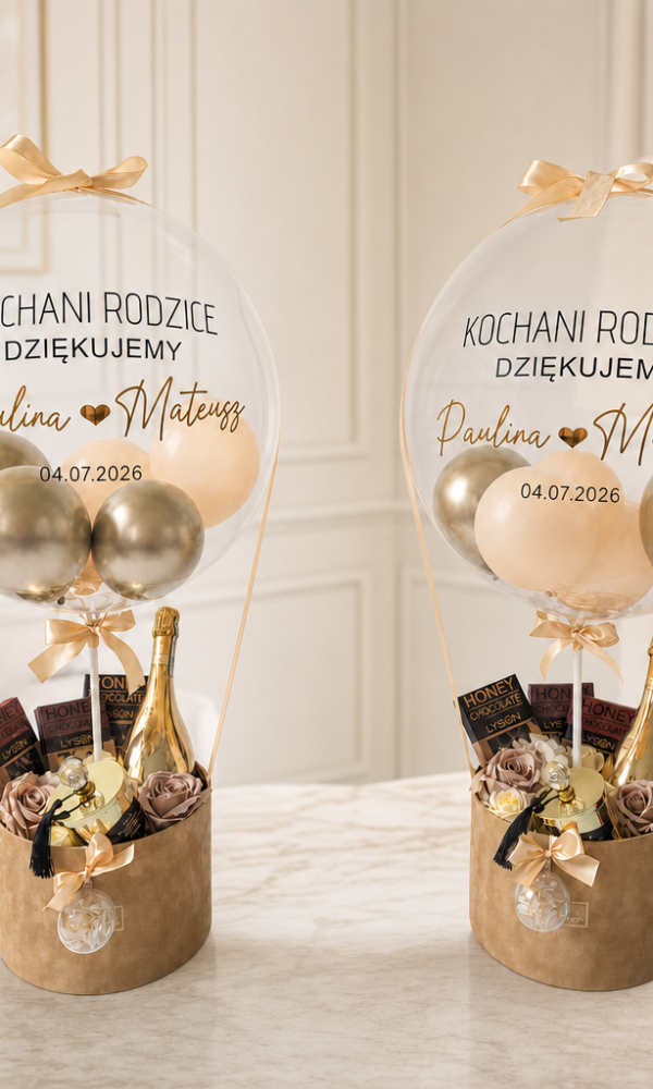 1 BalonBox podziękowanie dla rodziców na ślubie