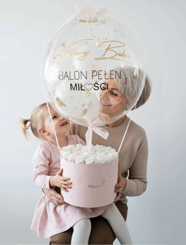 BallonBox z mydlanymi różami - prezent z okazji Dnia Babci i Dziadka
