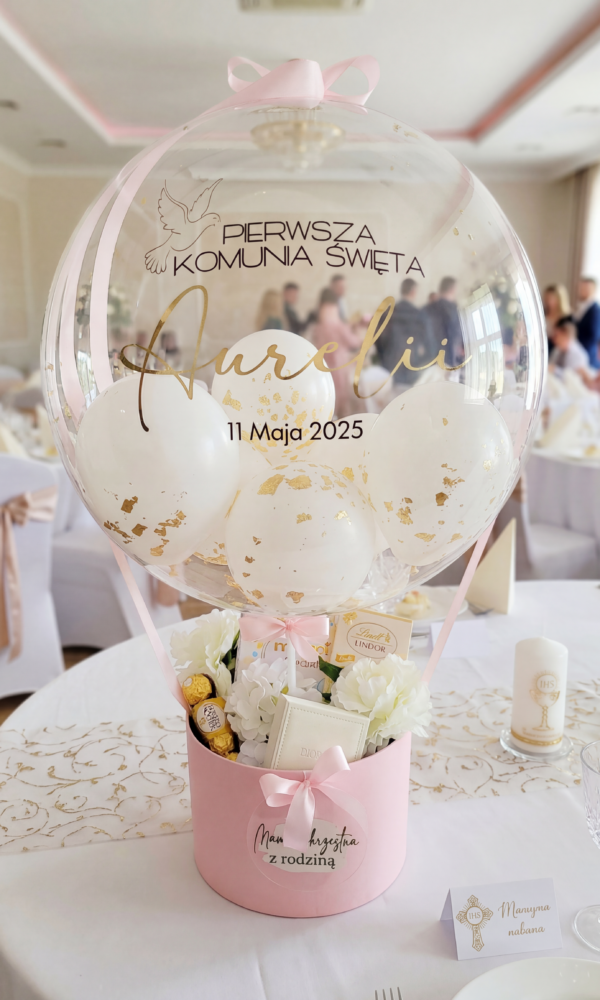 BalonBox na Pierwszą Komunię Świętą dla dziewczynki