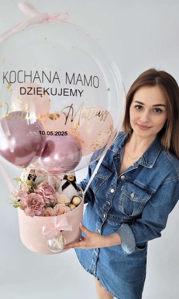 BalonBox podziękowanie dla Mamy / Rodziców na ślubie
