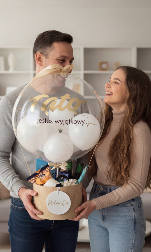 1 BalonBox prezent z okazji Dnia Taty z dowolnymi napisami