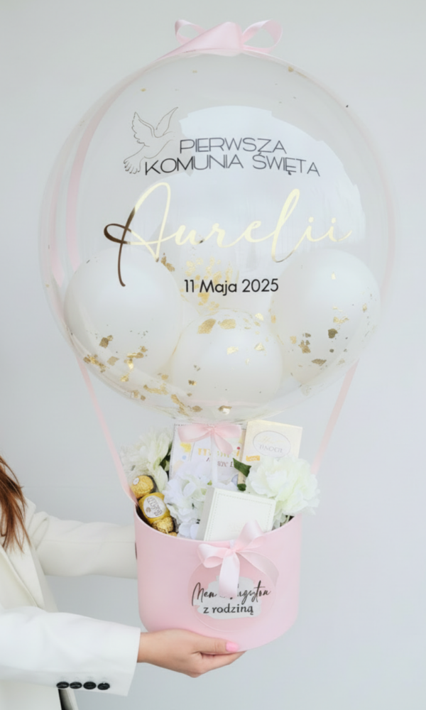 BalonBox na Pierwszą Komunię Świętą dla dziewczynki